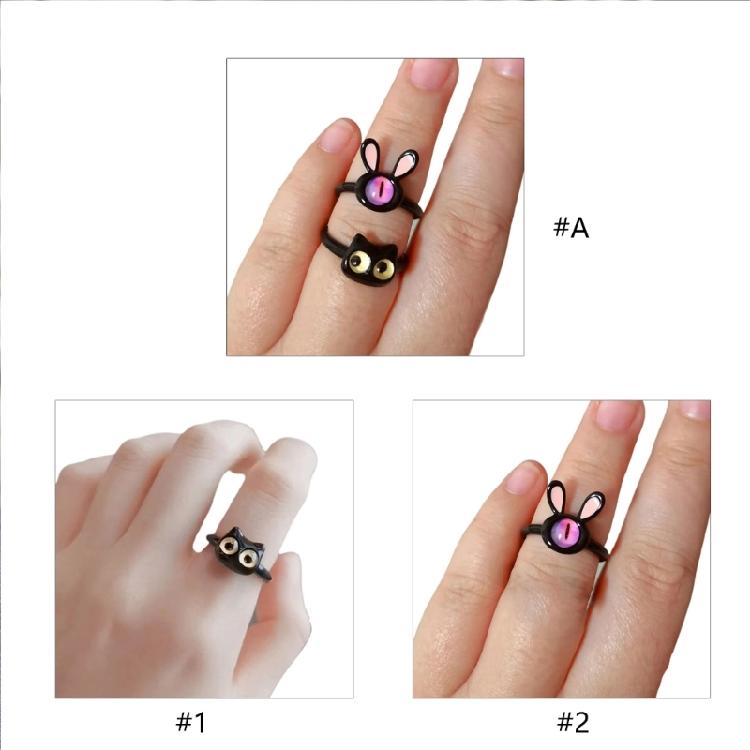 Cat Big Eye Monster Rings Love Student Hand Decoration Gift Fashion Jewelry