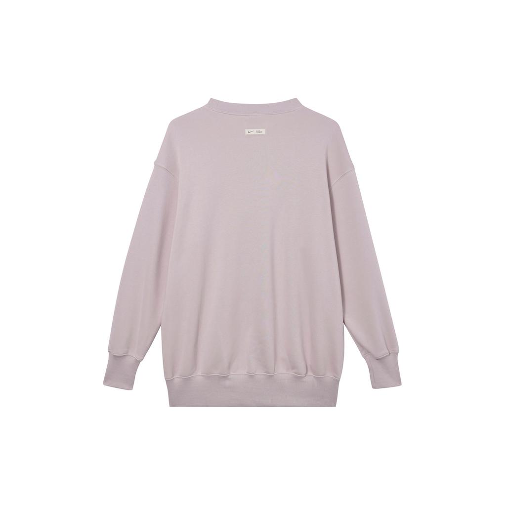 Nike Letter Print Crew Neck Sweatshirt Women Tops Pink FN3655-019