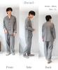 ON NISHIKI Long Sleeve Double Top and Bottom with Perfect for Spring and Autumn Loungewear Size Men's Pajamas, 100% Cotton, Gauze, Skin-Friendly,