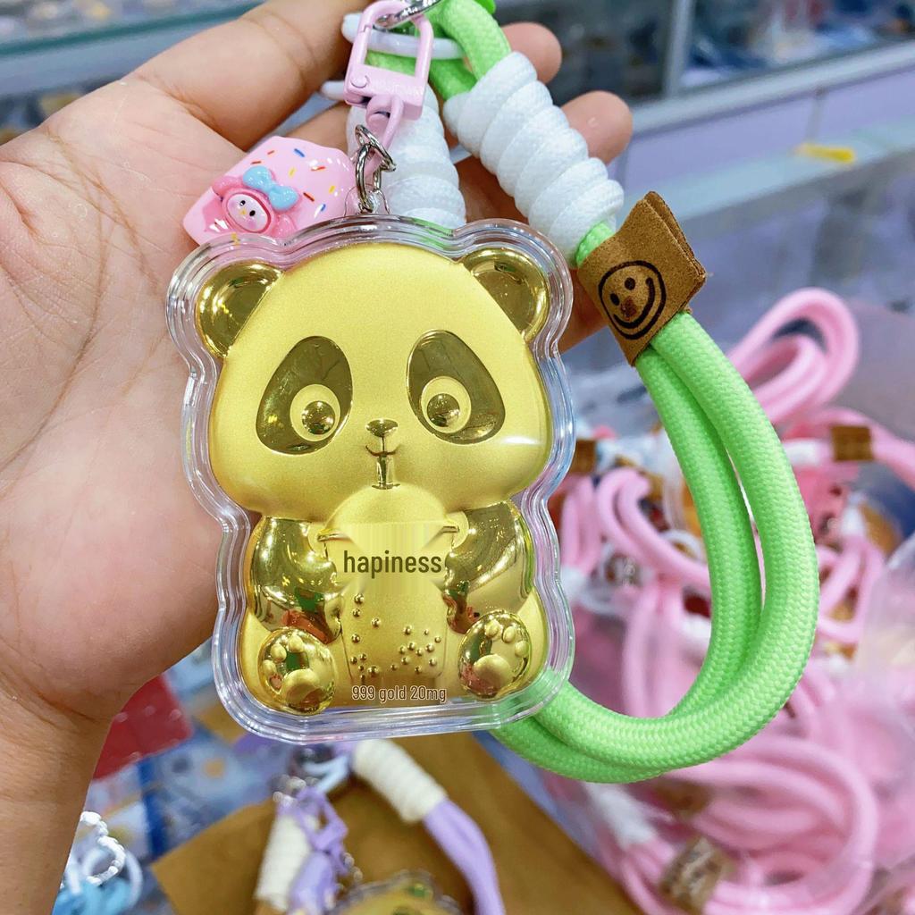 Doraemon Gold Pendant Keychain with 999 Pure Gold Charm