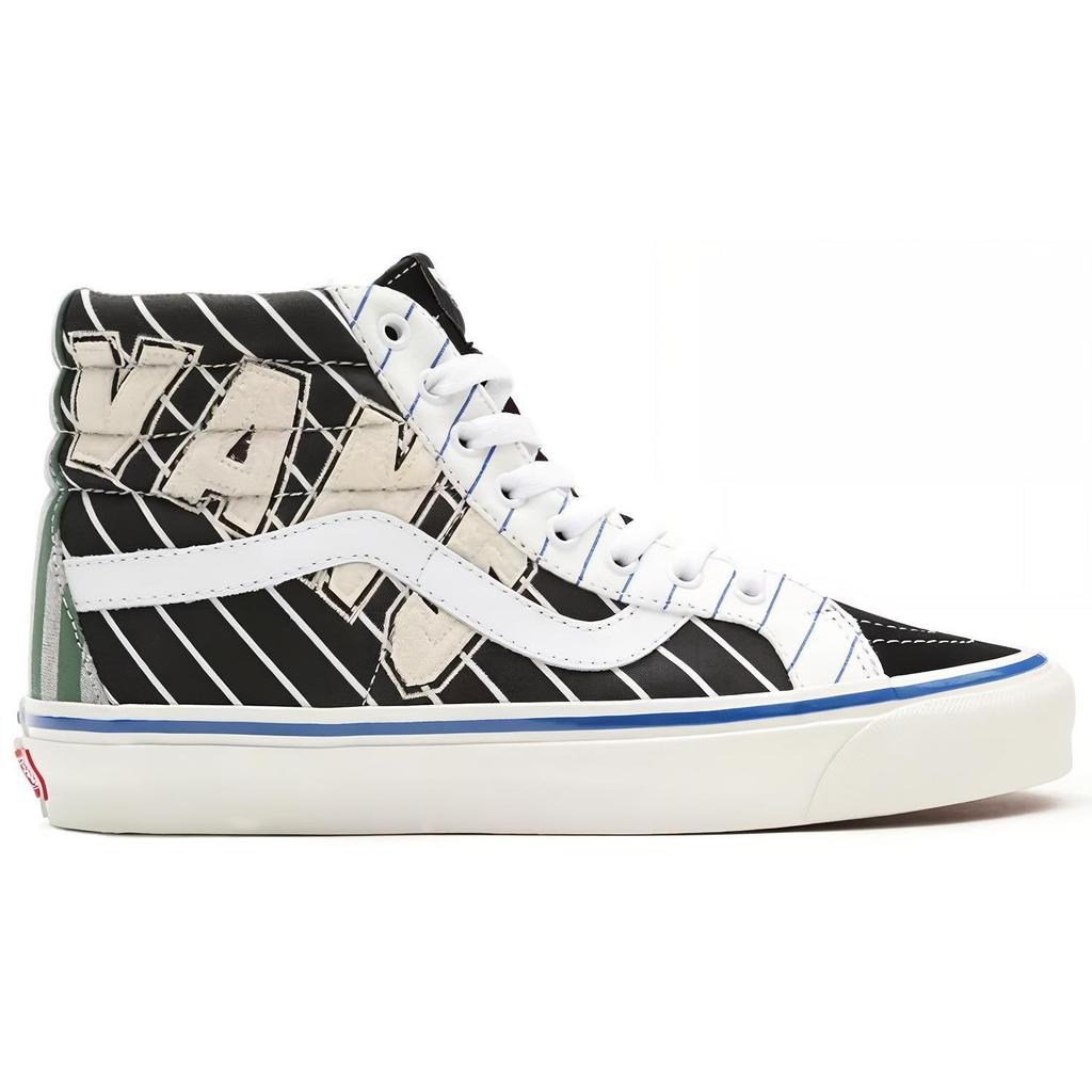 Vans Sk8 Canvas High Top Skate Shoes Unisex Sneakers Black White Red VN0A38GF4GE