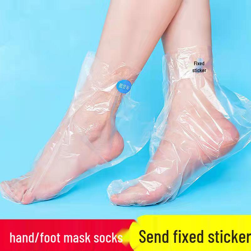 Disposable Moisturizing Foot & Hand Mask - Transparent, Waterproof Cover for Home Care