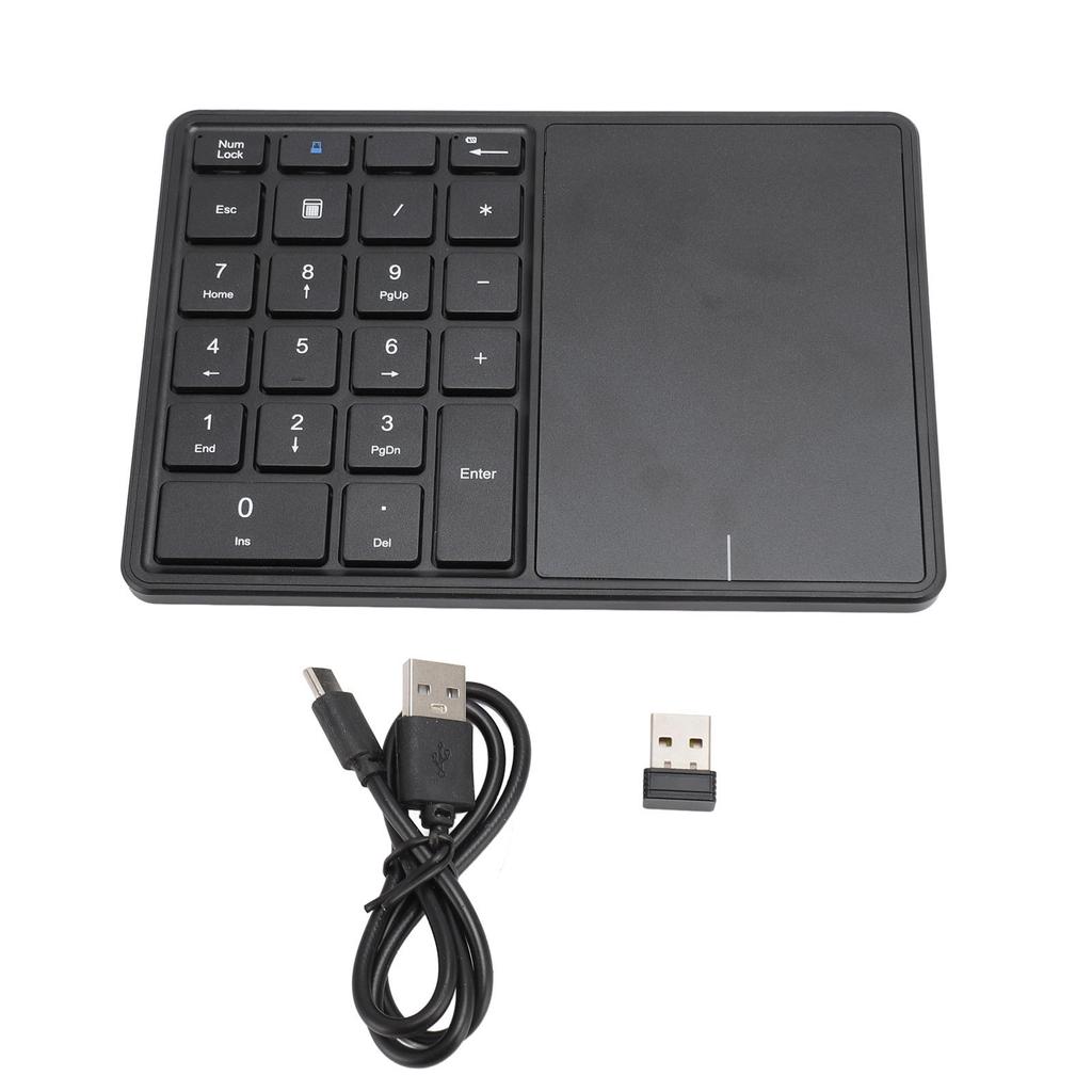Wireless Numeric Keypad Professional 22 Keys Dual Modes Bluetooth 4.2 2.4G Wireless Number Pad with Touchpad for Laptop