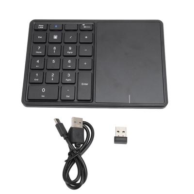 Kabelloses Ziffernblock Professional 22 Tasten Dual-Modi Bluetooth 4.2 2.4G Kabelloser Nummernblock mit Touchpad für Laptop