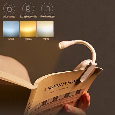 Portable Mini LED Eye Protection Book Night Light Adjustable Clip-On Study Desk Lamp Rechargeable for Travel Bedroom Reading