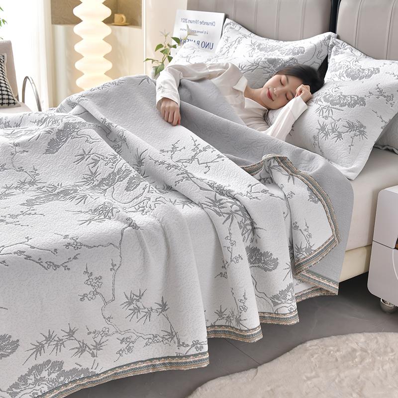 Tagesdecke Blätter Stil Jacquard Decke Sofa Handtuch Dekor Sommer Quilt Hohe Qualität Geschenk edredon (Kissenbezug muss bestellt werden)