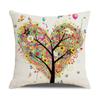 New Household Products Oil Painting Love Tree Linen Pillowcase Gift Sofa Bedroom Cushion Waist Pillowcase