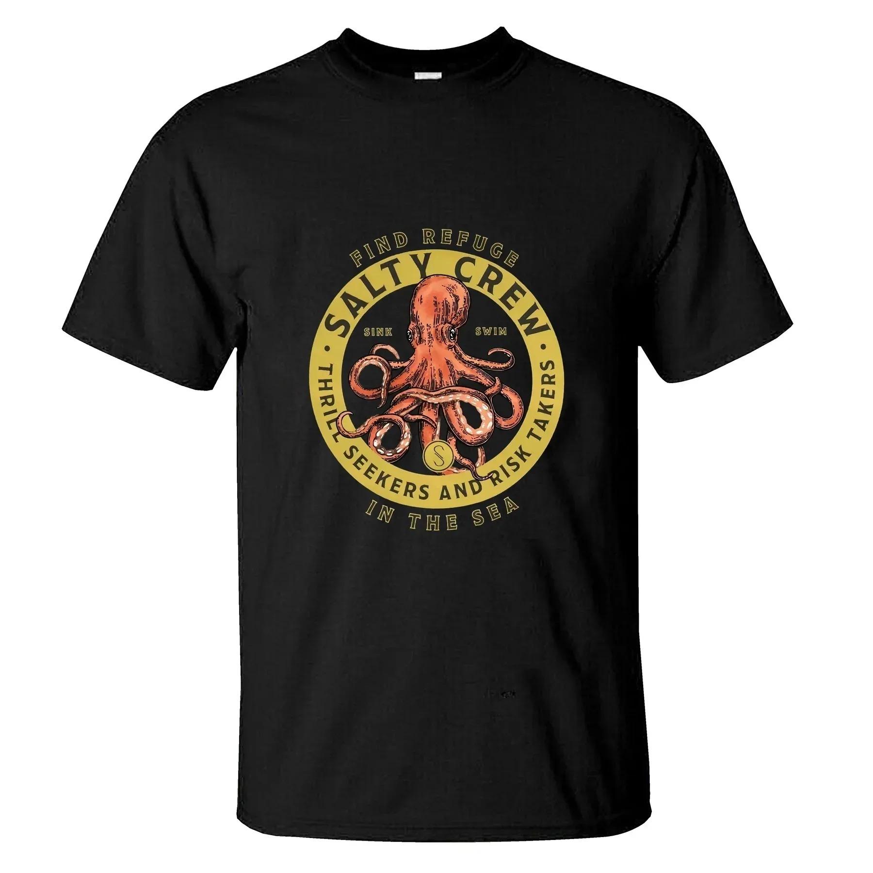 

Дивовижні Футболки Чоловіча Футболка Повсякденна Оверсайз Базова Солона Команда Класична Футболка Чоловіки Чорні Футболки Графічні Стрітвеар S-4XL S