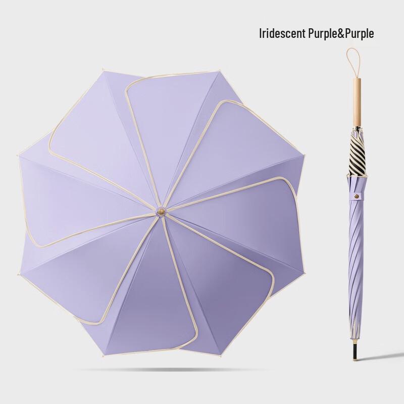 Zuoyoumu Black Glue Petal Straight Umbrella