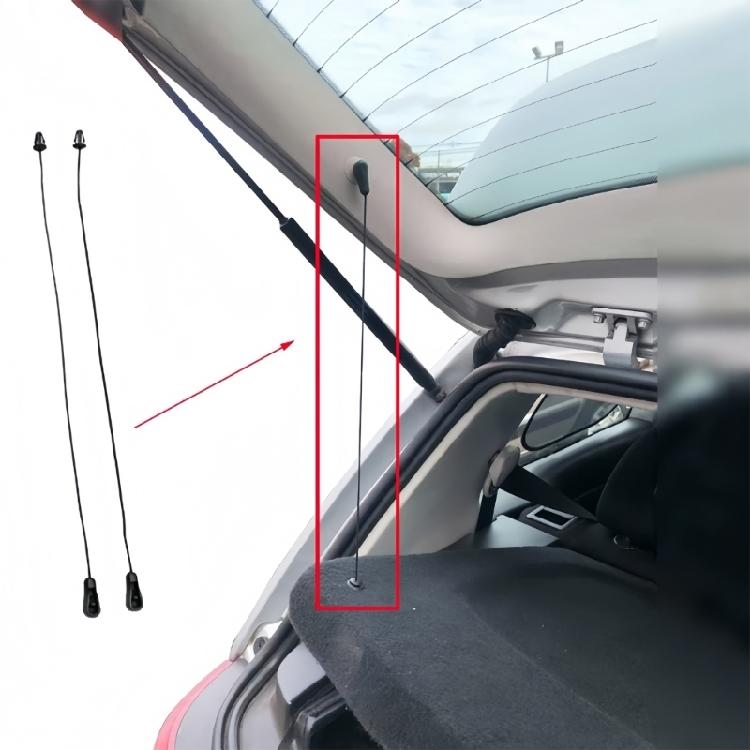 Black Rear Parcel Shelf Cord Set for MK2 MK1 Cargo Cover Lift Repair, 2 Piece Molded End Replacement Cords, 39 Cm Reference Length for Service Use