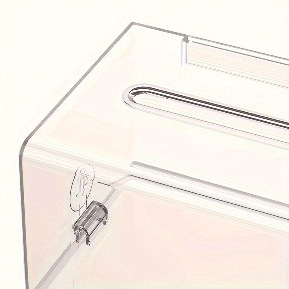 Acryl Spendenbox Transparent mit Schlössern Feedback Vorschläge Behälter Münzaufbewahrung Behälter Verlosungsticket Box