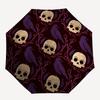 1pc Skulls Ravens Automatic Umbrella - 8-Rib Portable Folding Black Iron Frame for Outdoor, Beach, Travel, Beach Umbrella,011