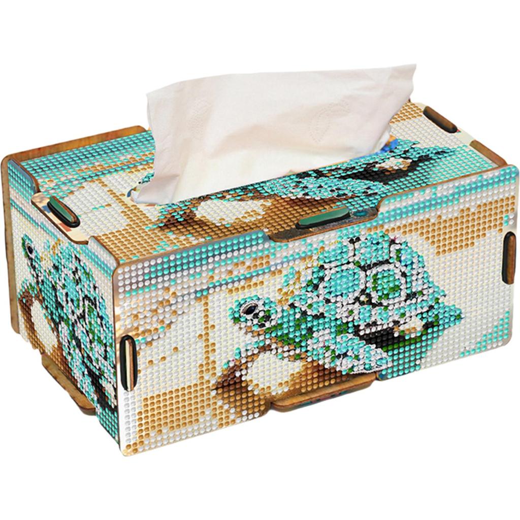 Diamond Painting Tissue Box Kits Diamond Art Tissue Box DIY Diamond Desk Decorative Tissue Box for Living Room Bedroom Bathroom