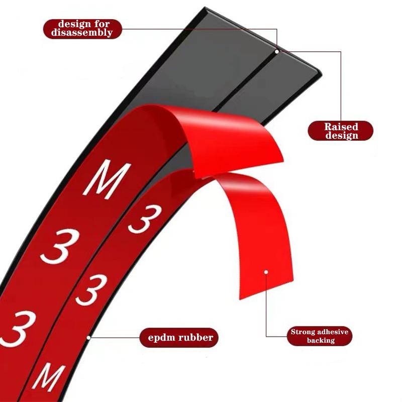 Window Edge Windshield Roof Rubber Sealing Strip Car Rubber Seal Strips Auto Seal Protector Sticker Noise Insulation Accessories
