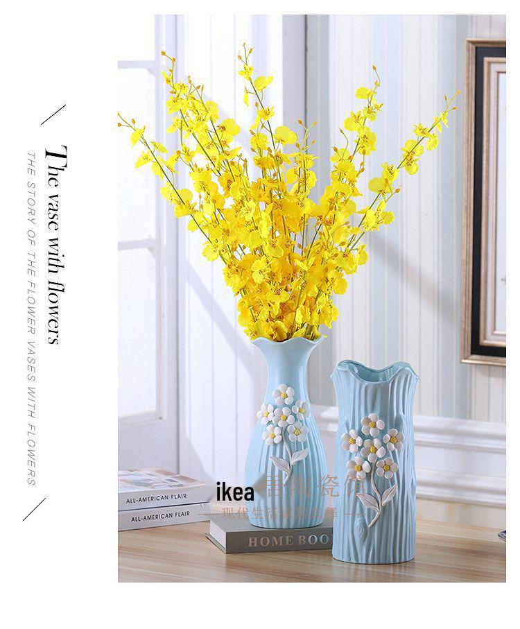 European Modern Ceramic Vase for Flower Arrangements - Ideal Home Decor for Living Room, Dining Table, or Coffee Table - Perfect Housewarming Gift