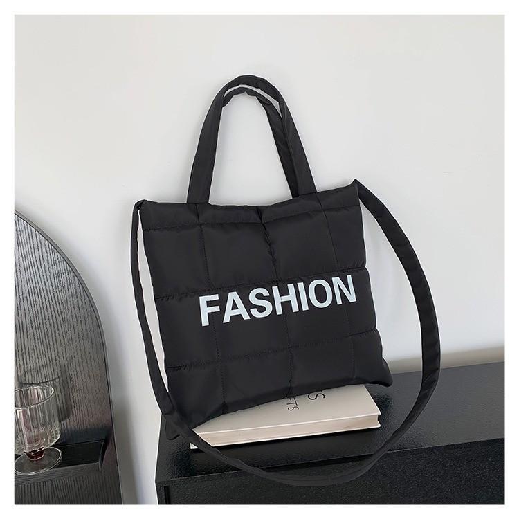 Stylish Korean Minimalist Cotton Tote Bag For Women In Black White And More Colors