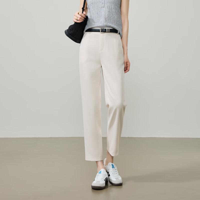 ESE-Y Women s High-Waisted Straight-Leg Cropped Suit Pants 32