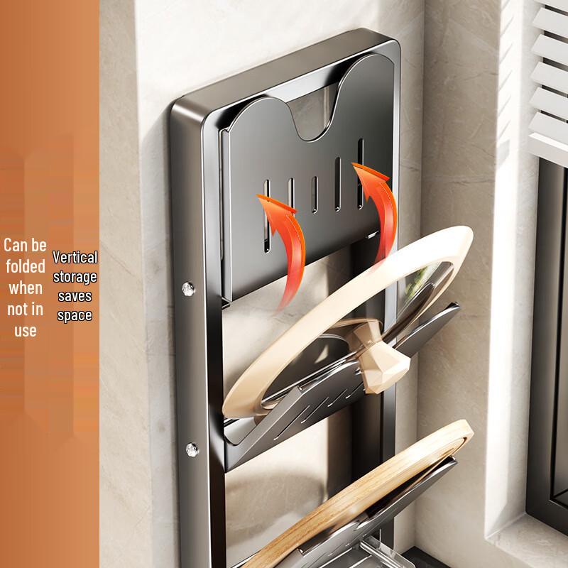 Brangdy Foldable Wall-Mounted Kitchen Storage Rack