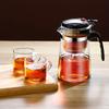 1 piece of high borosilicate glass teapot with a simple one click tea maker, ideal for home, office, and restaurant use