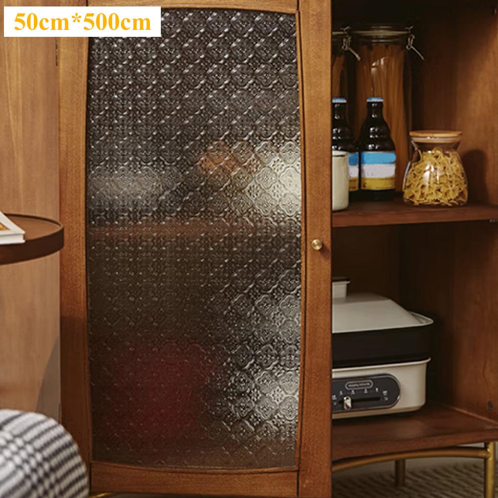 Retro Window Film Glass Sticker Decorative Pattern Frosted Removable Glass Window Film Cling Electrostatic Adsorption Sticker