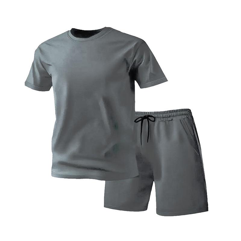 Herren Schnelltrocknendes Sommer Sportset: Kurzarm-T-Shirt & Shorts 2-teilig zum Laufen