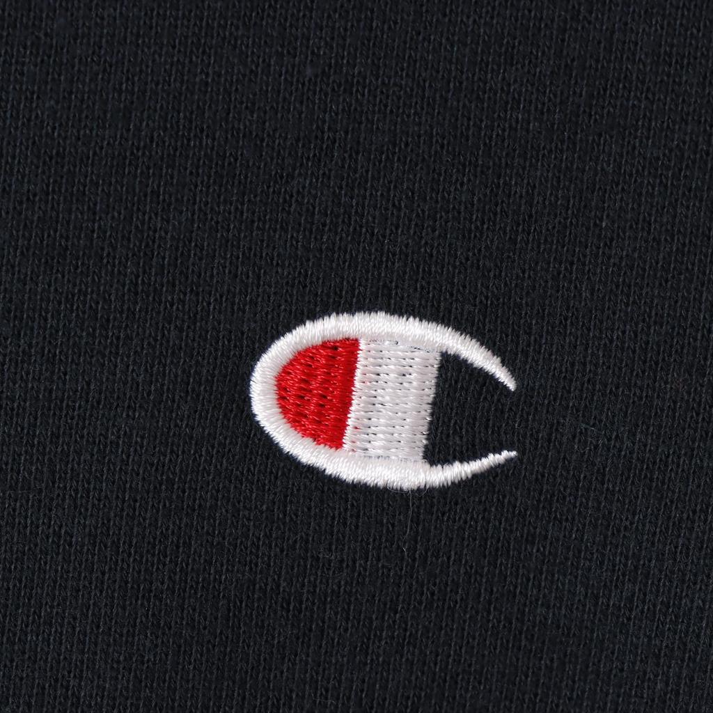 Champion Basic Crew Neck Long Embroidered Men's Sweatshirt, Navy, Sleeve, Fleece, Logo, C3-W001Z