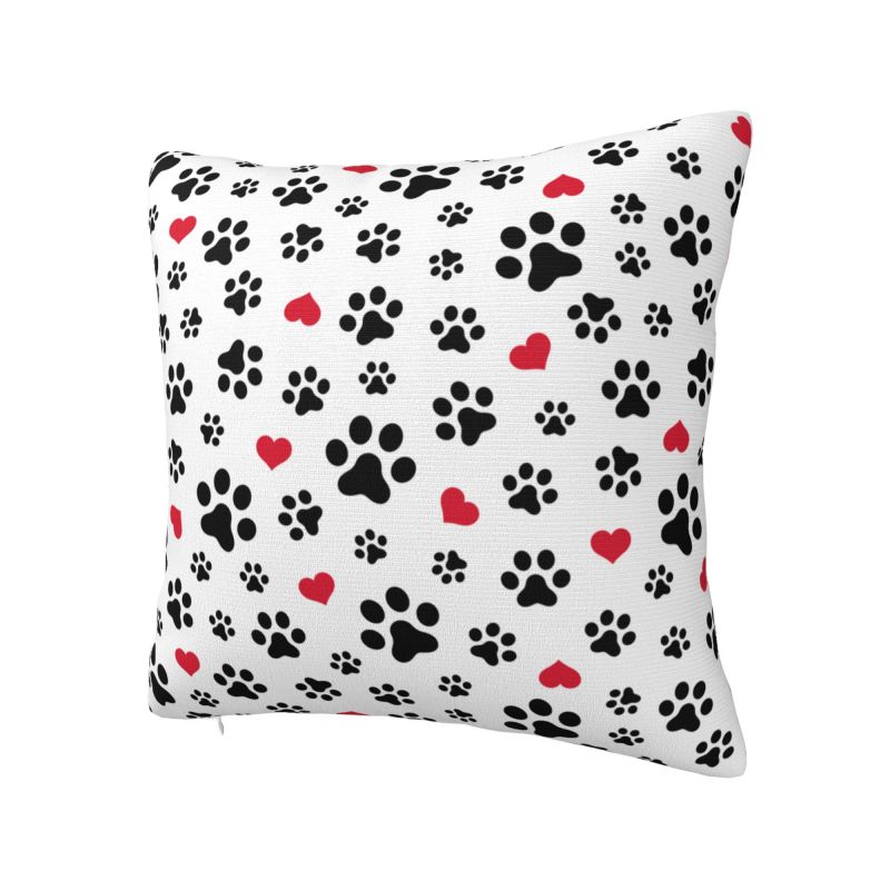 Dog Paw Cat Heart Footprints Cushion Cover 40*40 cm Polyester Throw Pillow Case Bedroom Decoration Bedding Sofa Pillowcase