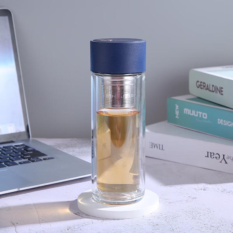 SX Double-Layer Tea Infuser Glass Cup