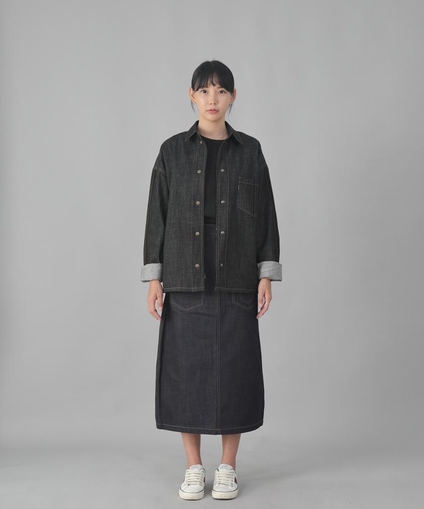 Seinteukeulu 7Pk Denim Long Skirt 7Pls-1308 Natural Indigo