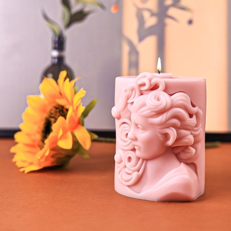 Handmade Silicone Mould European Portrait Candle Molds Ornament Molds Soap Molds Craft Supplies for Home Decorations