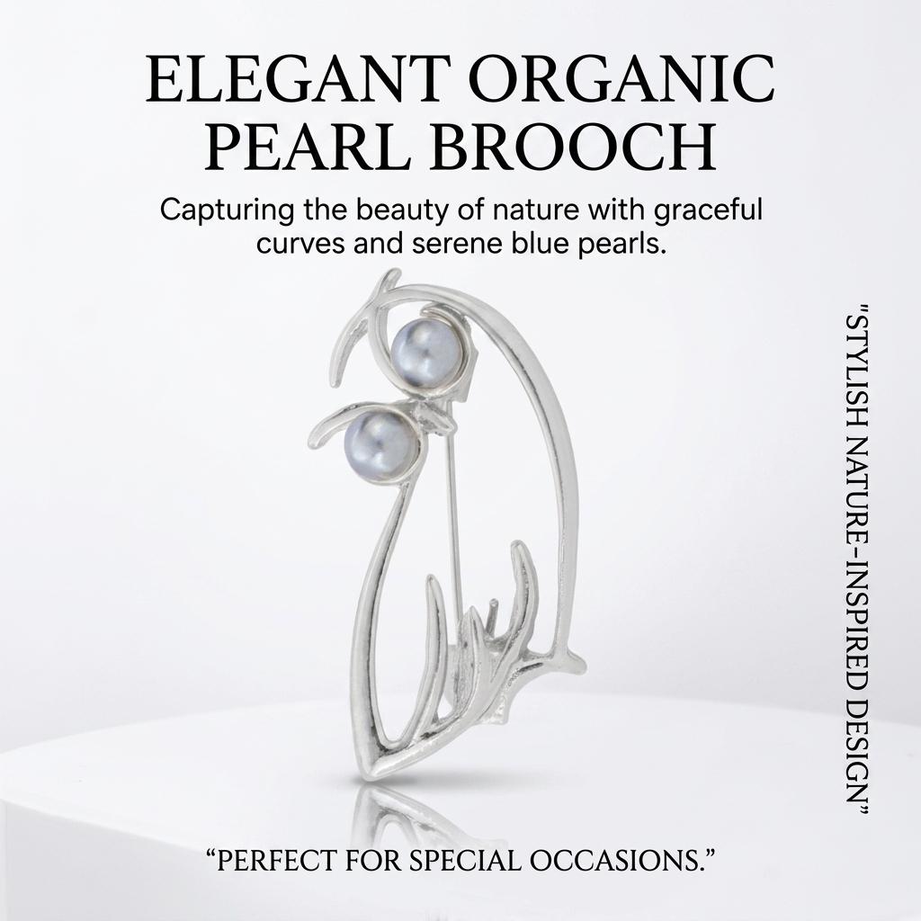 Pearl Decorated Owl Brooch Zinc Alloy Durable Anti-Corrosion White Gold Kc Gold Plated