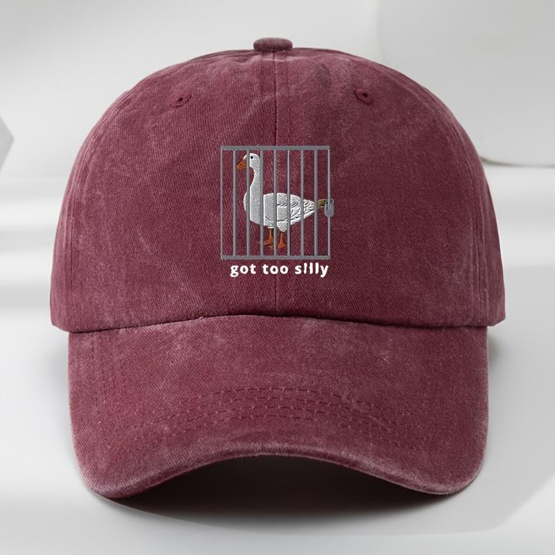 Unisex SoftTop Baseball Cap Fun Goose Cage PrintAdjustable Size Breathable and MoistureAbsorbingAppropriate for Any Season