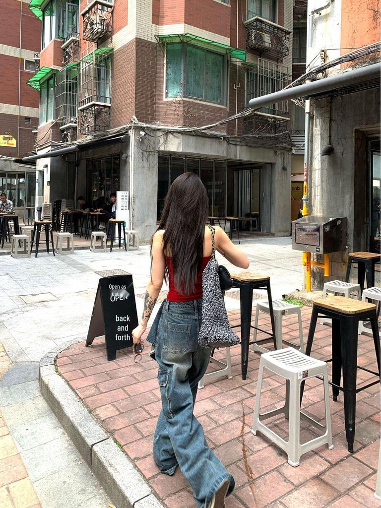 Damen Trägerloses Tanktop mit Schleife - Rot Sexy Sommerstil