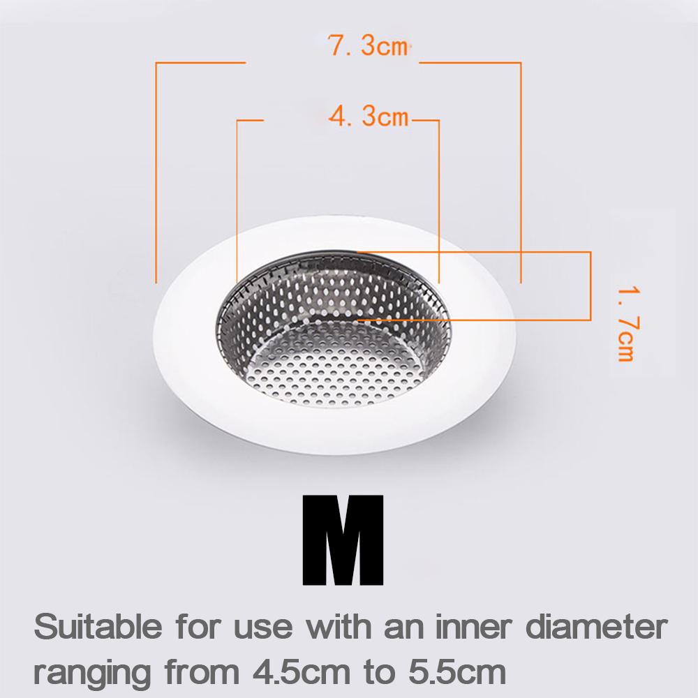 1/2Pcs Kitchen Sink Filter Stainless Steel Mesh Drain Stopper Sewer Mesh Strainers Bathroom Sink Strainer Drain Hole Filter Trap