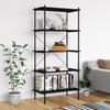 VidaXL 5-Tier Shelf Black 80x40x163 Cm 336347