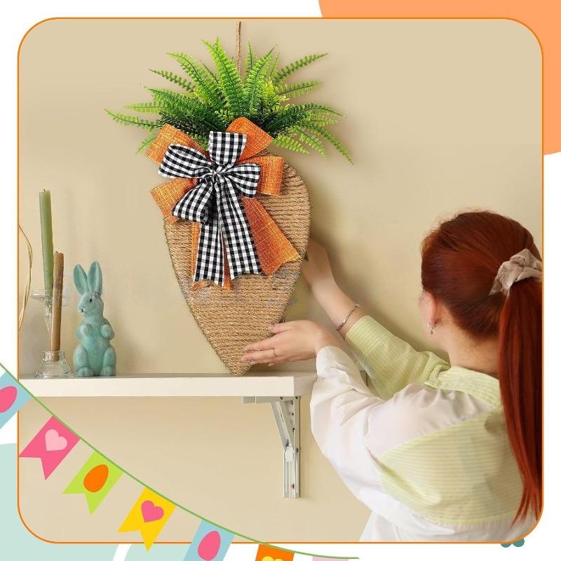 Easter Rope Handmade Carrot Door Hanger Spring Party Home Wall Centerpiece Holiday Indoor Outdoor Kids Gift Idea