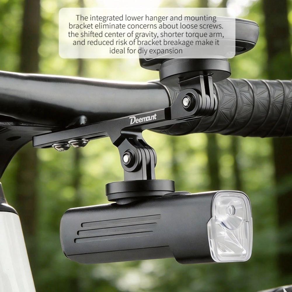 Bicycle stem extension bracket compatible with GOPRO dual-head lifting bracket,suitable for Garmin,Bryton,and Wahoo code tables