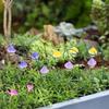 Decorative Garden Stakes 9 Pieces With Resin Umbrella Beams Metal Garden Decoration For Outdoor Patio Lawn Park Flower Bed