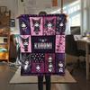 1PC Kuromi Print Flannel Blanket, High quality All Seasons, Home Decor, Warmth and Comfort, Perfect for Christmas Gifts