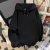Hong Kong Inspired Retro Loose Fit Men's Hooded Sweatshirt - Simple Solid Color