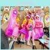 Charmante Barbie prinses rubberen sleutelhanger, schattig trendy poppensleutelaccessoire