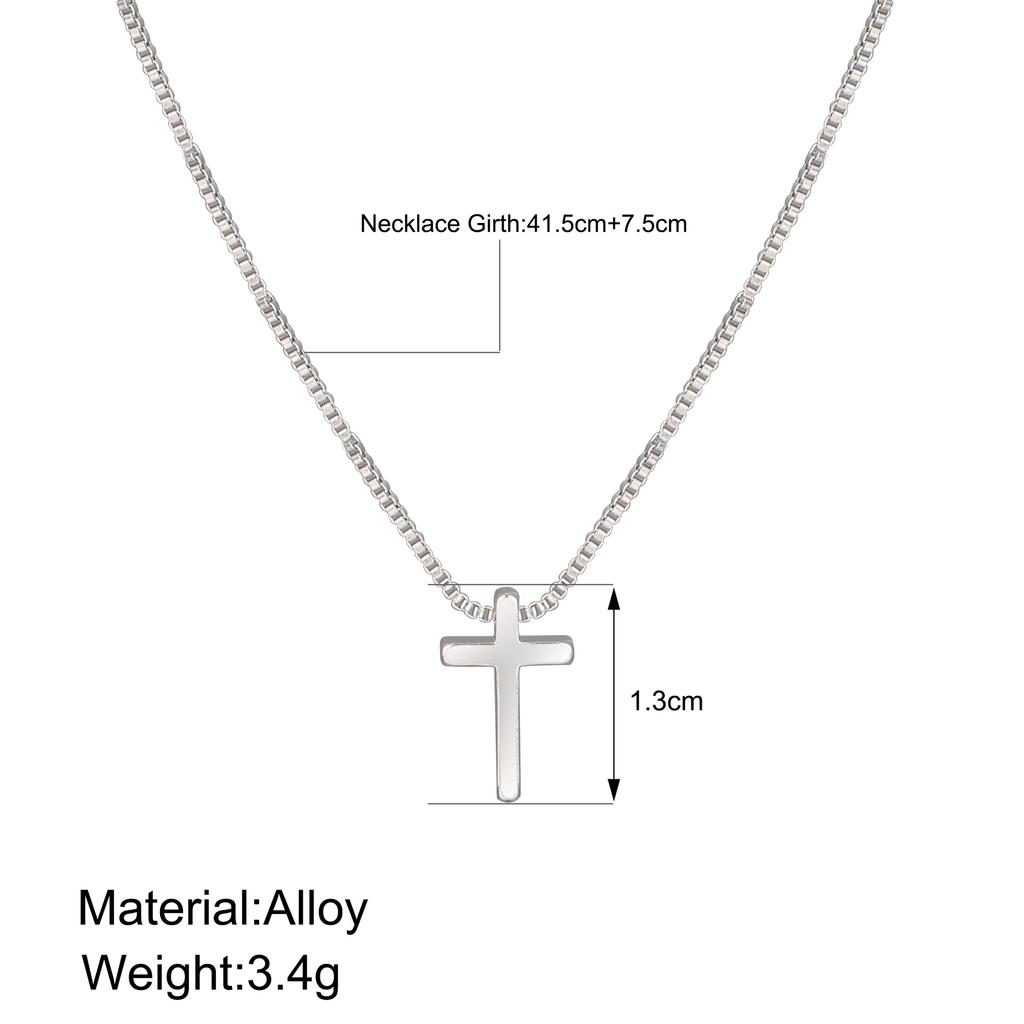 Summer Black Rhinestone Cross Jesus Pendant Choker Necklace for Women Punk Vintage Double Layers Chain Neck Boho Jewelry