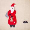 New Year Party Xmas Holiday Gifts DIY Christmas Decorations Wooden Felt Craft Santa Claus Doll Puppet Ornaments