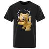 T-shirts de Cyclisme Homme et Femme Manches Courtes Dessin Animé Couples Streetwear Unisexe Ours Designer Y2K Mode Femme