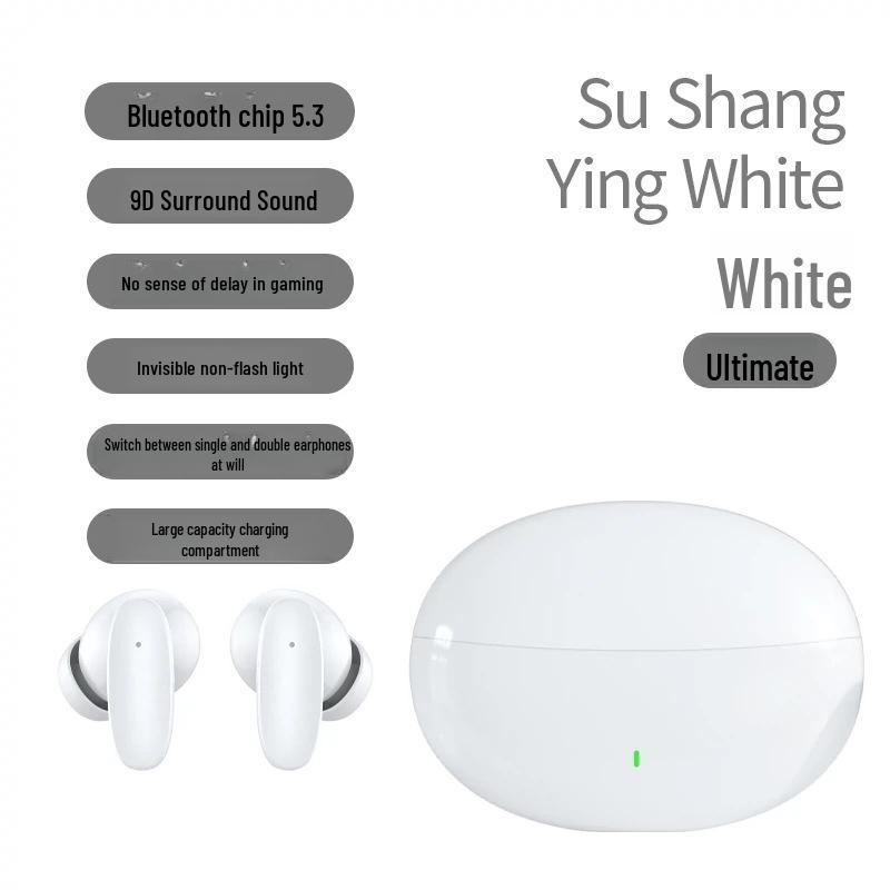 

Беспроводная Bluetooth-гарнитура-вкладыш 2024 года: Шумоподавление, подходит для занятий спортом, длительный срок службы батареи, совместимость с Apple, Huawei, Xiaomi белый