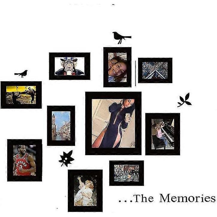 Wall Decals With 10 Photo Frames Wall Stickers Diy Moveable Vinyl Home Letter Quotes Wall Decorations Without English Letter Wallpapers --
