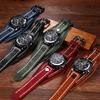 Rock Punk Men's Analog Quartz Watch Waterproof Leather Bracelet Wide Band Fashion Accessory
