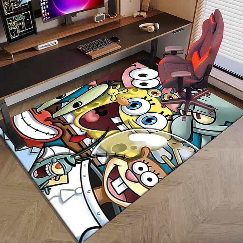 Sponge Expressions Pattern Carpet, Chair Rug,Rug for Office Bedroom Living Rooms, Doormat Decor Fan Gift Christmas Gift