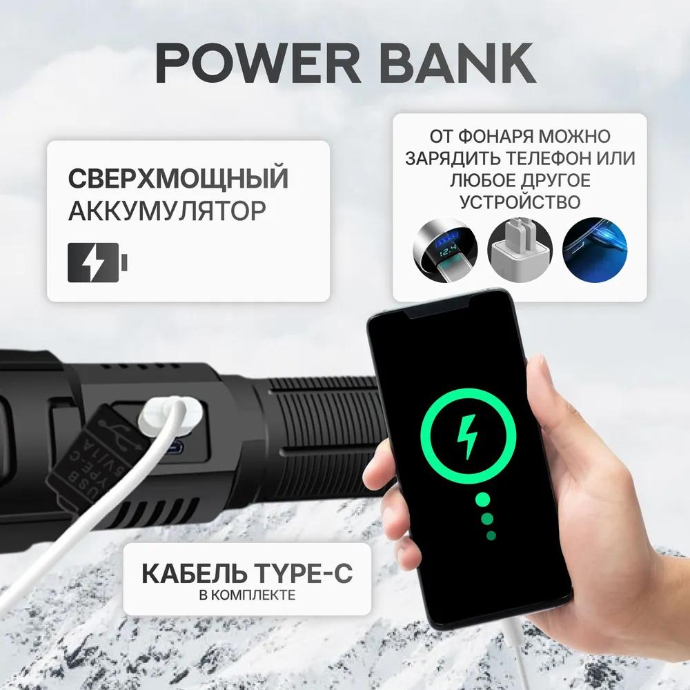 Handheld Rechargeable Laser LED Flashlight with Zoom