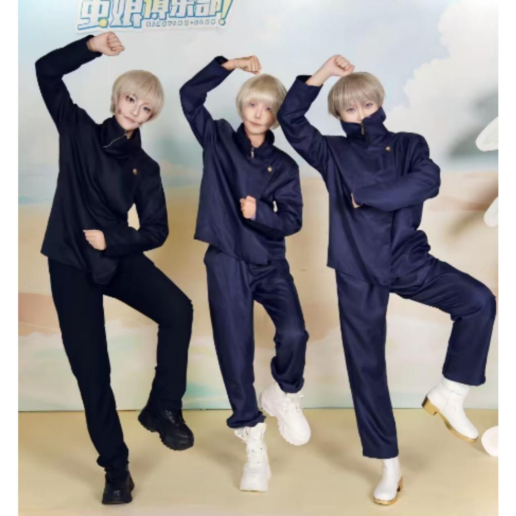 Gojo Satoru Cosplay Kostüm Highschool-Uniform Anzug Halloween Kostüm Herren Erwachsene Gojo Satoru Komplettset